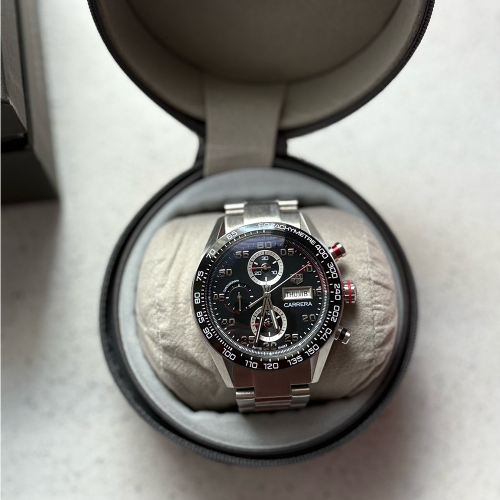 Tag Heuer Carrera Calibre 16 Chronograph in Black and Silver 1:1